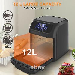 12L Air Fryer Low Fat Healthy Air Convection Oven Cooking Oil Free Kitchen 1800W