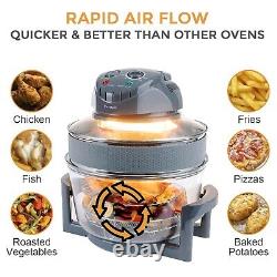 17L Halogen Convection 1400W Electric Cooker Oven Air Fryer with Extender Ring