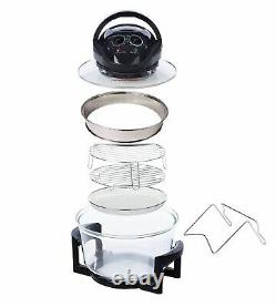 17Litre High Quality Halogen Convection Oven Cooker Extender Ring Air Frye Black