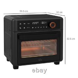 2 in 1 Air Fryer Oven 13L Mini Countertop Convection, Black