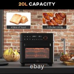 2 in 1 Air Fryer Oven 13L Mini Countertop Convection, Black