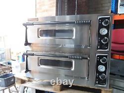 2021 Italinox Basic 44 Twin Deck Single Phase Pizza Oven 8 x 13 £700 + Vat