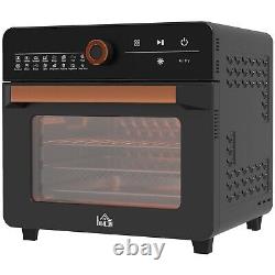 20L Countertop Mini Oven Air Fryer Oven with 17 Presets 1400W Black