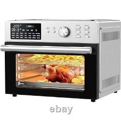 30L Air Fryer Oven With Rotisserie LCD Timer, Temperature Control Double Glas