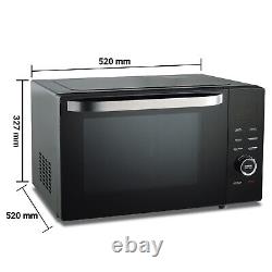 34L Drop-down Door Microwave Oven with Grill 6 Optional Microwave Power Levels