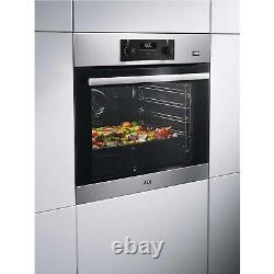 AEG BES355010M Single Oven Steambake in Stainless Steel EX DEMO HW180194