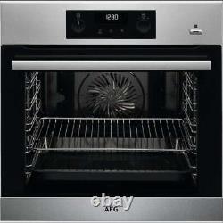 AEG BPK355020M Single Oven Electric Built In Pyrolytic SteamBake Stainless Steel