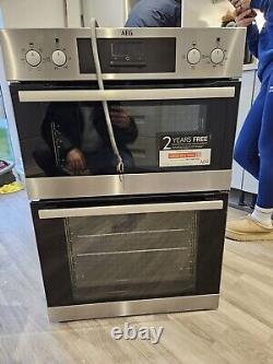 AEG DCB331010M 61L Built-In Double Oven Stainless Steel