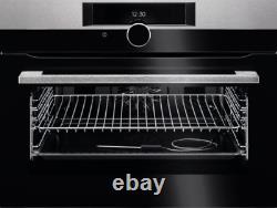 AEG KPK842220M Compact Oven Pyrolytic Clean Stainless Steel GRADED