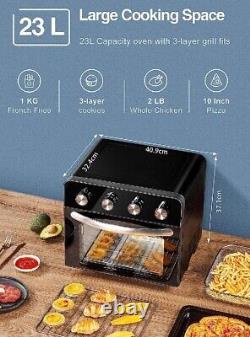 Air Fryer Oven 23 L Mini Oven, 1700W Convection Toaster Oven with Dehydrator Fun