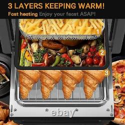 Air Fryer Toaster Oven 5-In-1 Convection Oven with Air Fry, 19 QT Gray
