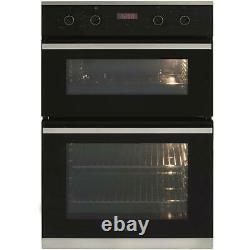 Amica ADC900SS 60cm Black Built In Double Electric Fan LED Touch Control Oven