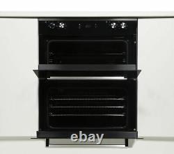 Beko Built Under Electric Double Oven Fan Grill BXTF25300X Black Stainless Steel