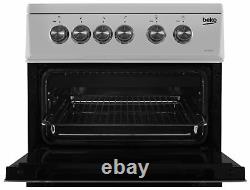 Beko KDC5422AS Free Standing 50cm 4 Hob Double Electric Cooker Silver