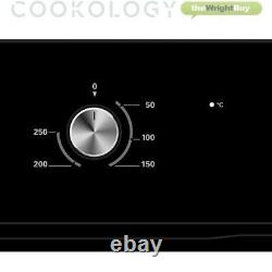Black Cookology 60cm Electric Built-in Single Fan Oven & Gas-on-Glass Hob Pack