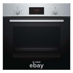 Bosch Single Electric Oven, Stainless Steel, Built-in, 60cm Serie 2 HHF113BR0B