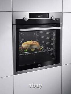 Built In Single Oven MultiFunction Pyrolytic Self Clean SteamBake AEG BPS555020M