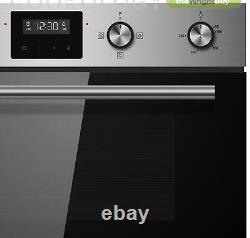 Built-under Electric Double Oven & timer Cookology CDO720SS 60cm Stainless Steel