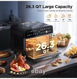 CalmDo Digital Air Fryer Oven 26.3 Quarts Large Capacity Oilless Convection Oven