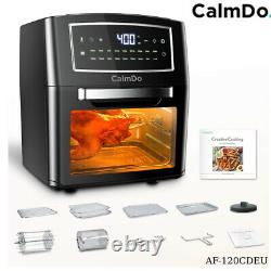 Calmdo 1500W 12L Air Fryer Oven Toaster Rotisserie Dehydrator Oil-Free Timer