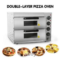 Commercial Electric Pizza Oven Double Layer Convection Oven Baker 20L 220V 3KW