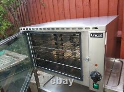 Commercial electric Lincat convection oven, baguettes, cakes, cookie dough