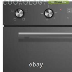 Cookology 60cm Black Glass Built-in Electric Double Oven & Induction Hob Pack