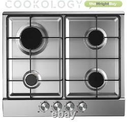 Cookology 60cm Built-in Electric Fan Oven, Gas Hob & Extractor Hood Pack
