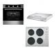 Cookology 60cm Built-in Electric Fan Oven, Hot Plate Hob & S/steel Hood Pack