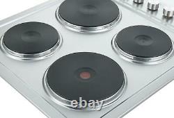 Cookology 60cm Built-in Electric Fan Oven, Hot Plate Hob & S/Steel Hood Pack