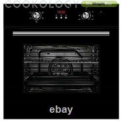 Cookology 60cm Digital Timer Fan Oven in Black & Touch Control Ceramic Hob Pack
