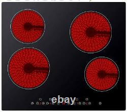 Cookology 60cm Digital Timer Fan Oven in Black & Touch Control Ceramic Hob Pack