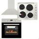 Cookology 60cm Oven Hob & Hood Pack Oven And Solid Plate Hob Pack- Stainless