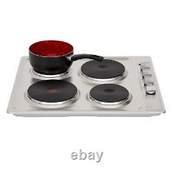 Cookology 60cm Oven Pack Fan Oven and Solid Plate Hob Pack in Stainless Steel