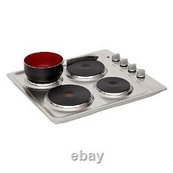Cookology 60cm Oven Pack Fan Oven and Solid Plate Hob Pack in Stainless Steel