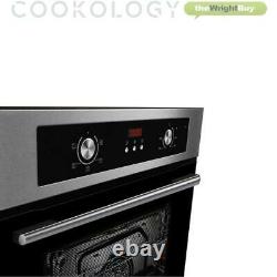 Cookology 60cm Single Built-in Programmable Fan Oven & Gas Hob Pack in S/Steel