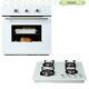 Cookology 60cm White Electric Fan Forced Oven & Built-in Gas-on-glass Hob Pack