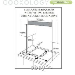 Cookology 60cm White Electric Fan Forced Oven & Built-in Gas-on-Glass Hob Pack