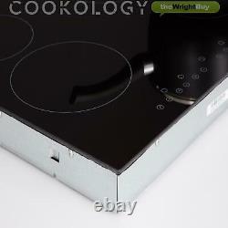 Cookology Black Built-in Double Oven, Ceramic Hob & Chimney Cooker Hood Pack