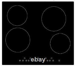 Cookology Black Electric Fan Forced Oven & 60cm Touch Control Ceramic Hob Pack