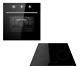 Cookology Black Electric Fan Forced Oven & 60cm Four Zone Induction Hob Pack