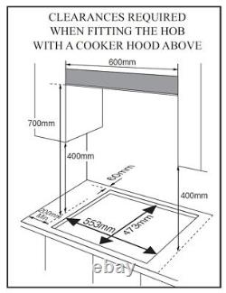 Cookology Black Electric Fan Forced Oven, Gas-on-Glass Hob & Visor Hood Pack