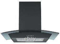 Cookology Black Electric Fan Oven, Touch Ceramic Hob & Curved Cooker Hood Pack