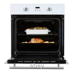 Cookology COF605WH Built-in Electric Fan Oven CIH603WH 4-Zone Induction Hob Pack