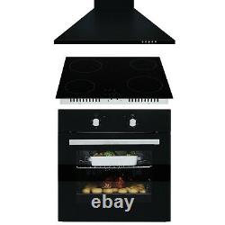 Cookology Oven Hob & Hood Pack 60cm Fan oven with Ceramic Hob & Hood in Black