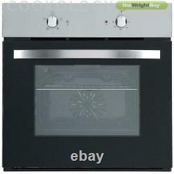 Cookology Oven & Hob Pack Stainless Steel Single Electric Fan Oven & 60cm Built-in Solid Plate Hob Pack