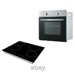 Cookology Single Electric Fan Oven SFO57SS & 60cm Touch Control Induction Hob