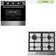 Cookology Stainless Steel 60cm Built-in Electric Fan Oven & Gas Hob Pack