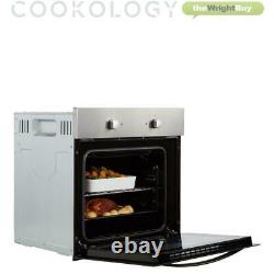 Cookology Stainless Steel Fan Forced Oven, Solid Plate Hob & Cooker Hood Pack