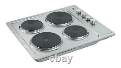 Cookology Stainless Steel Fan Forced Oven, Solid Plate Hob & Cooker Hood Pack